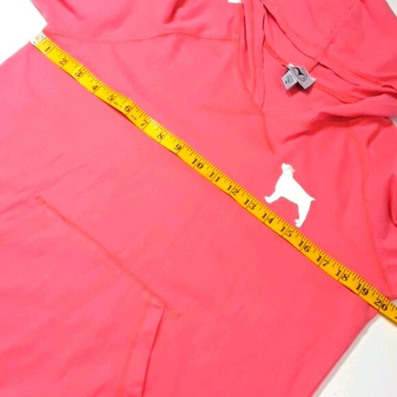Women Sz M Pink Logo Graphic Hoodie Sweatshirt Southern Girl Preppy Y2K - Picture 10 of 12